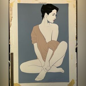 Patrick Nagel Serigraph Print NC4 23x36 1984